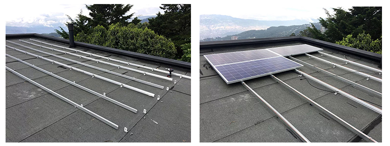 montage sur toit solaire
