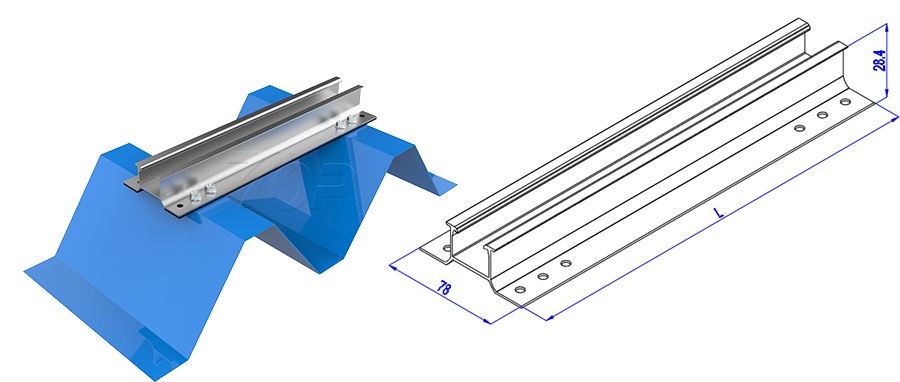 Mini rail kit for solar panel