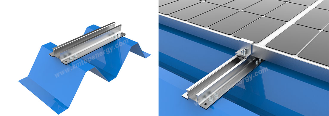 Short-rail solar mounting system