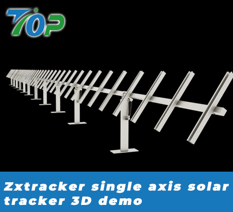 Démo 3D du tracker solaire à axe unique zxtracker