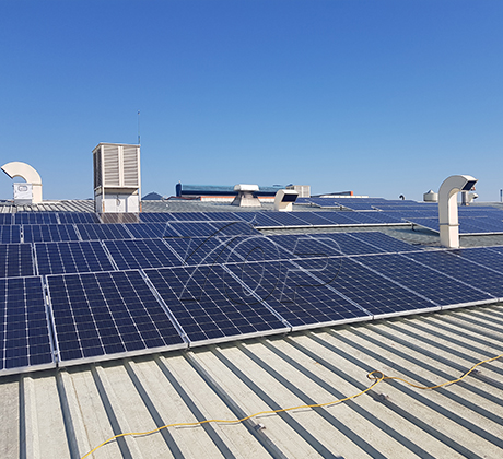 Montage sur toit photovoltaïque 140KW en Corée