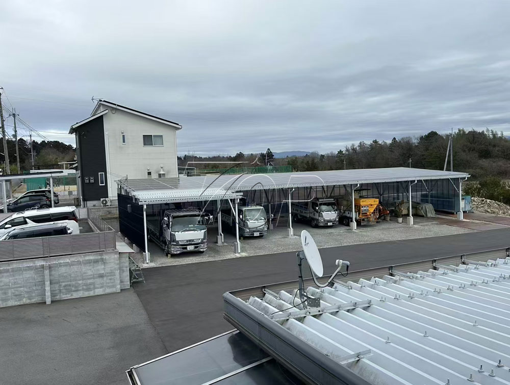 Abri de voiture solaire BIPV étanche à l'eau